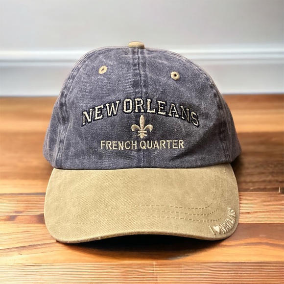 New Orleans French Quarter I ❤️N’awlins Embroidered Adjustable Velcro Strap Cap! - Picture 9 of 11
